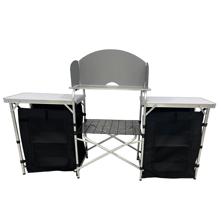 Outdoor Camping Kitchen Table - Outdoor Camping Aluminum Portable Kitchen Folding