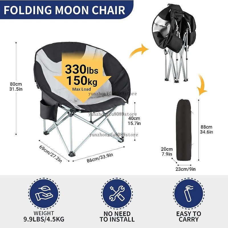 Oversized Padded Camping Moon  - đánh giá và giá Outdoor Camping Chairs