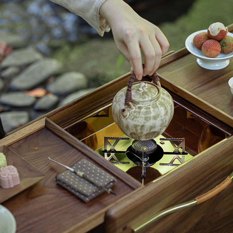 Walnut fireplace tea making ca - đánh giá và giá Outdoor Camping Fireplace