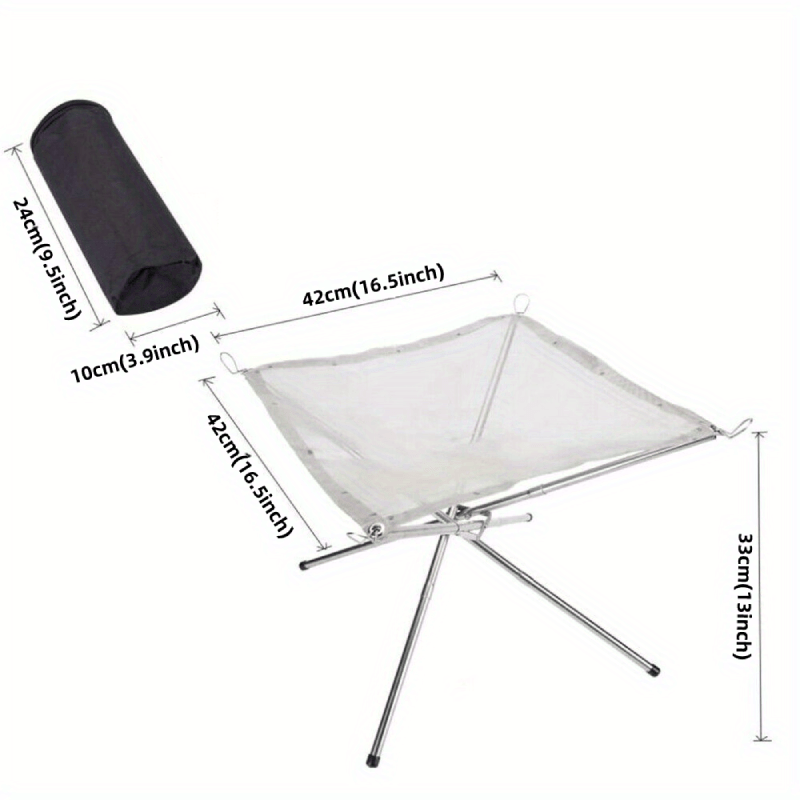 Portable foldable steel grid-s - đánh giá và giá Outdoor Camping Fireplace