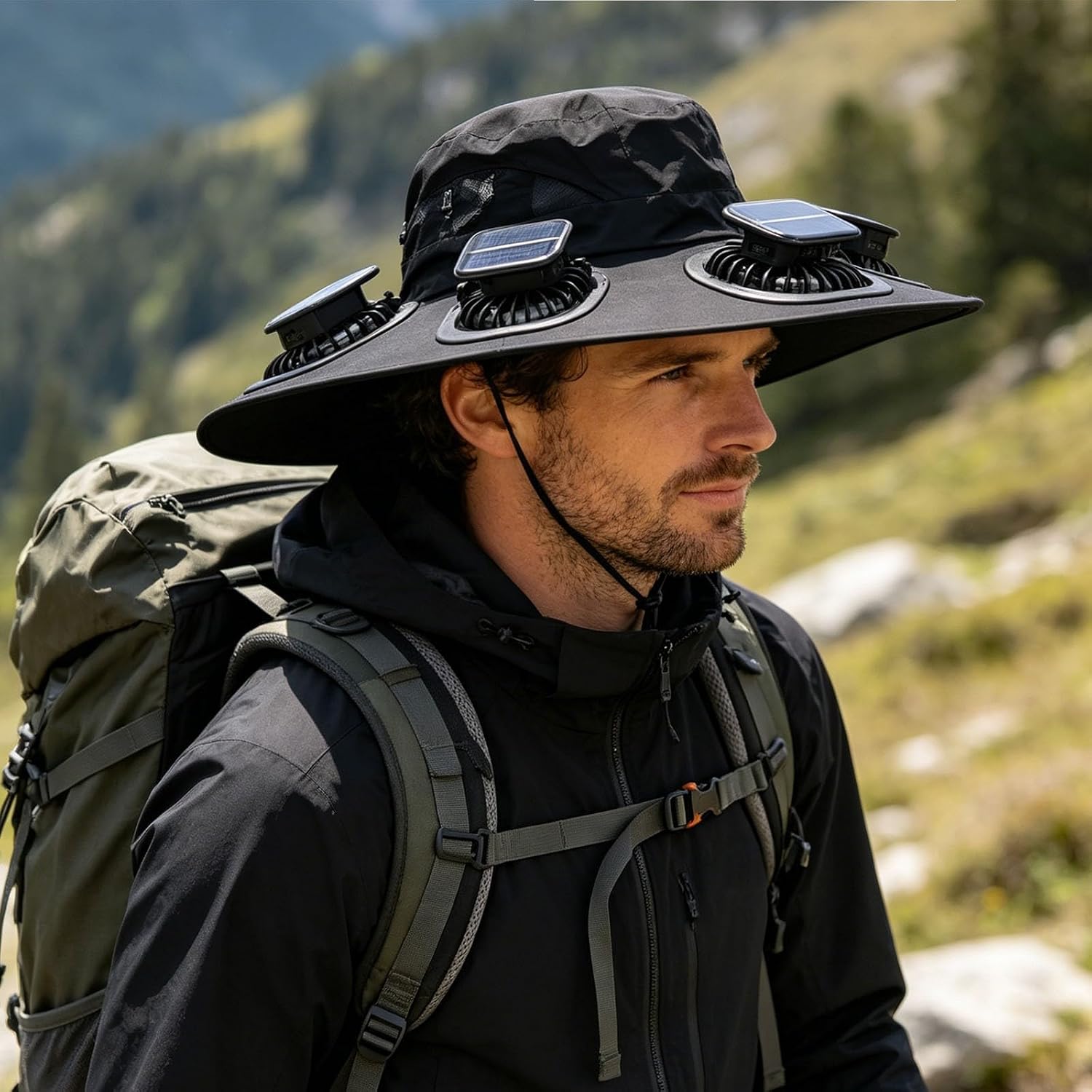 Hot 6 Fans Solar Fan Hat Breat - đánh giá và giá Outdoor Camping Hat