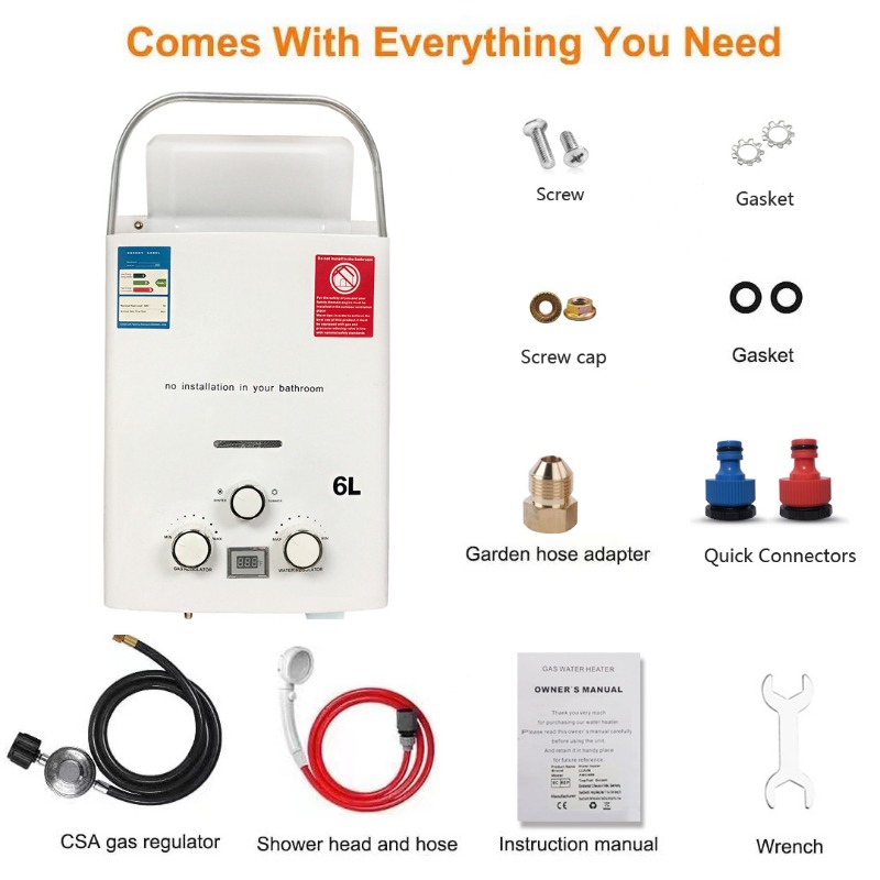 Outdoor water heater for RV Po - đánh giá và giá Outdoor Camping Gas Heater