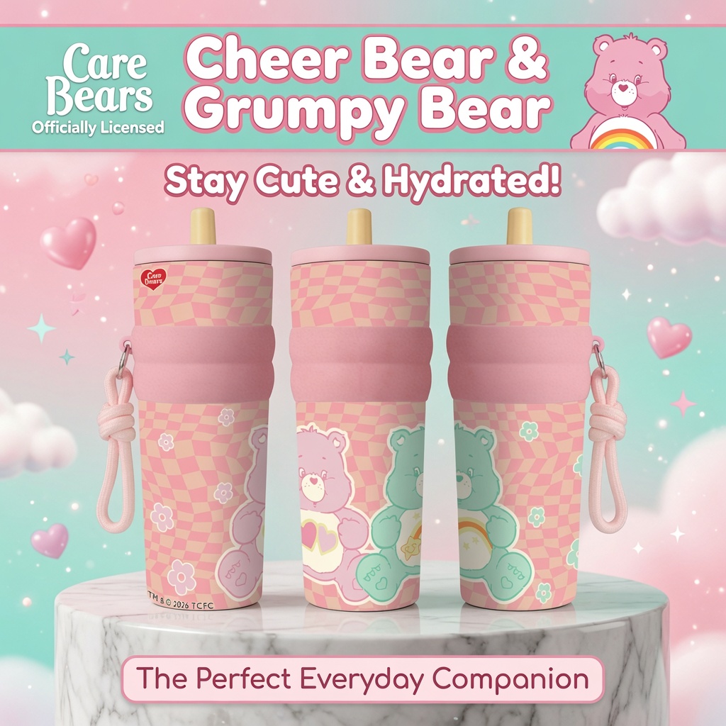 1pc 25oz Care Bears Checkered  - đánh giá và giá Camping Rope