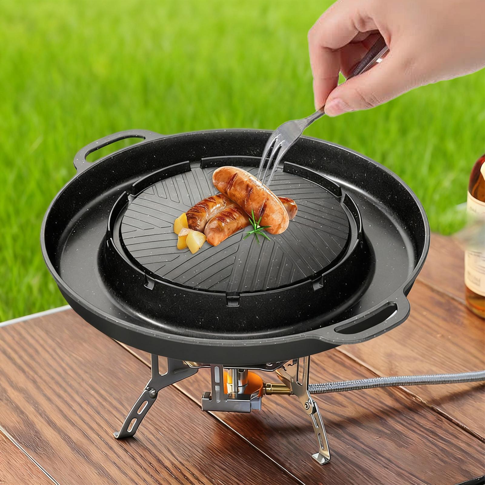 2-in-1 Grill & Hot Pan for Sto - đánh giá và giá Outdoor Camping Kitchen Table