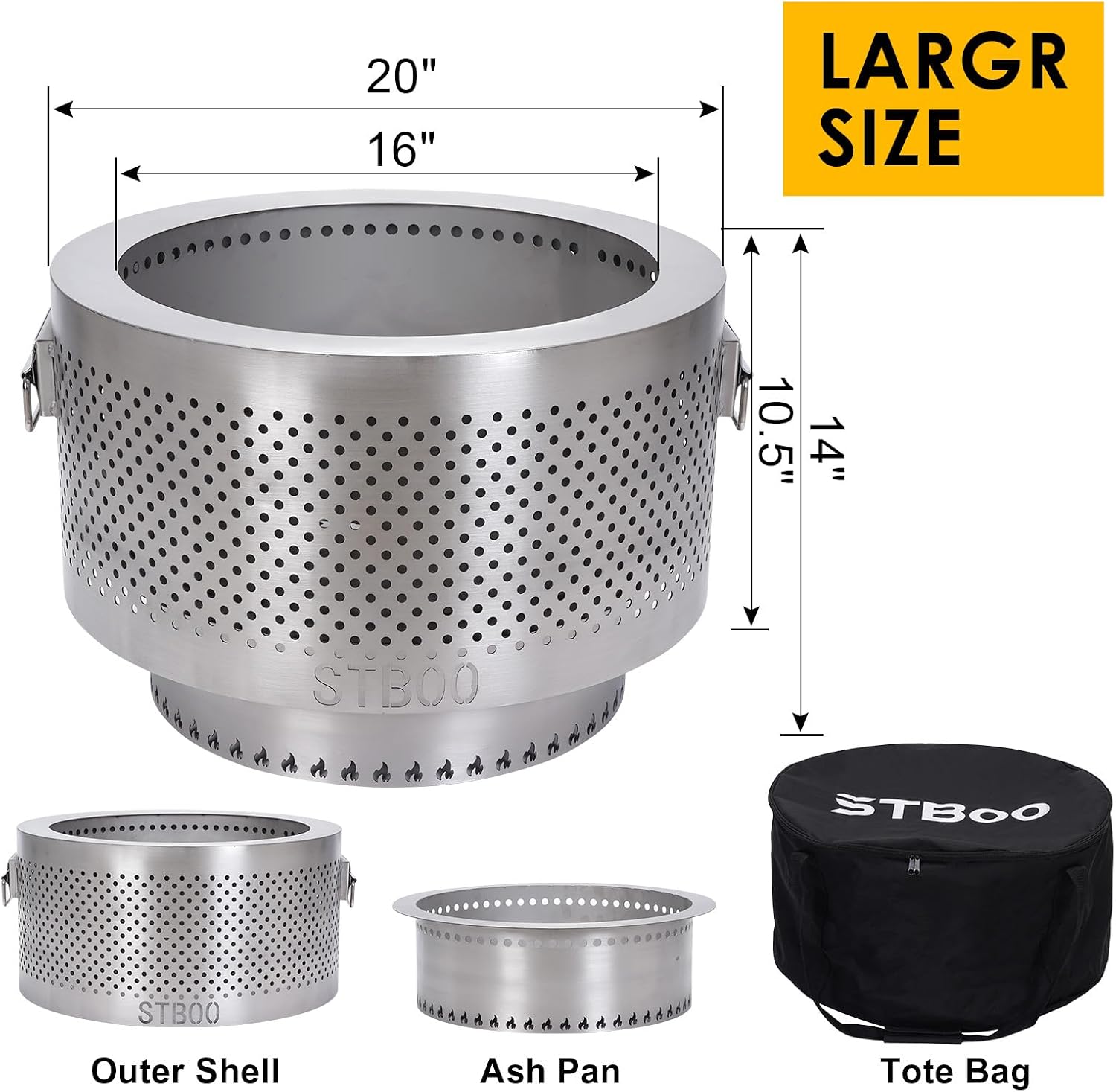 20Inch Large Firepit - Fire Pi - đánh giá và giá Outdoor Camping Fireplace