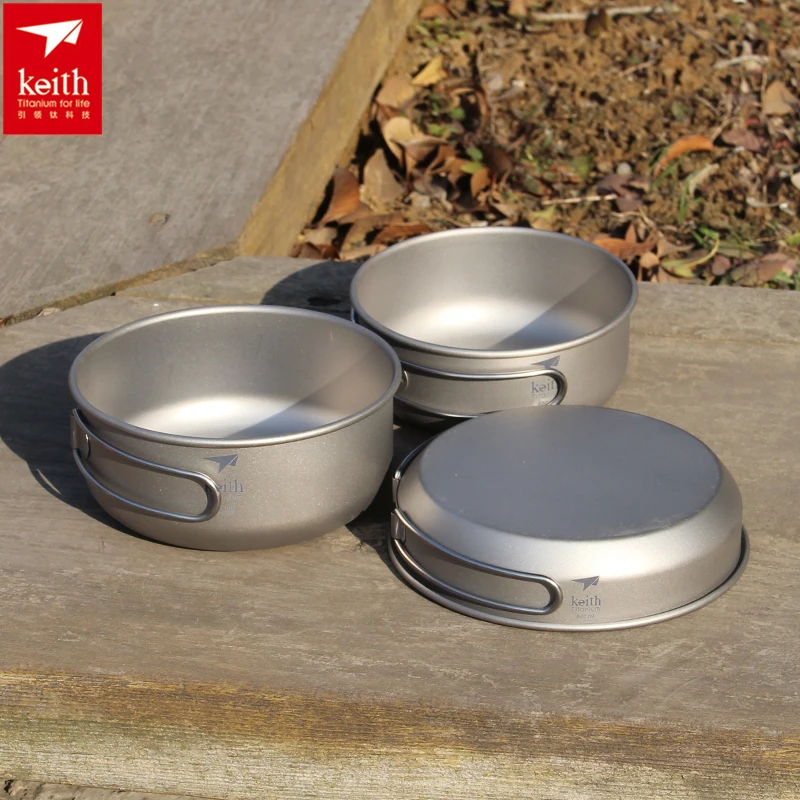 Keith 3PCS Titanium Cookware P - đánh giá và giá Outdoor Camping Kitchen Table