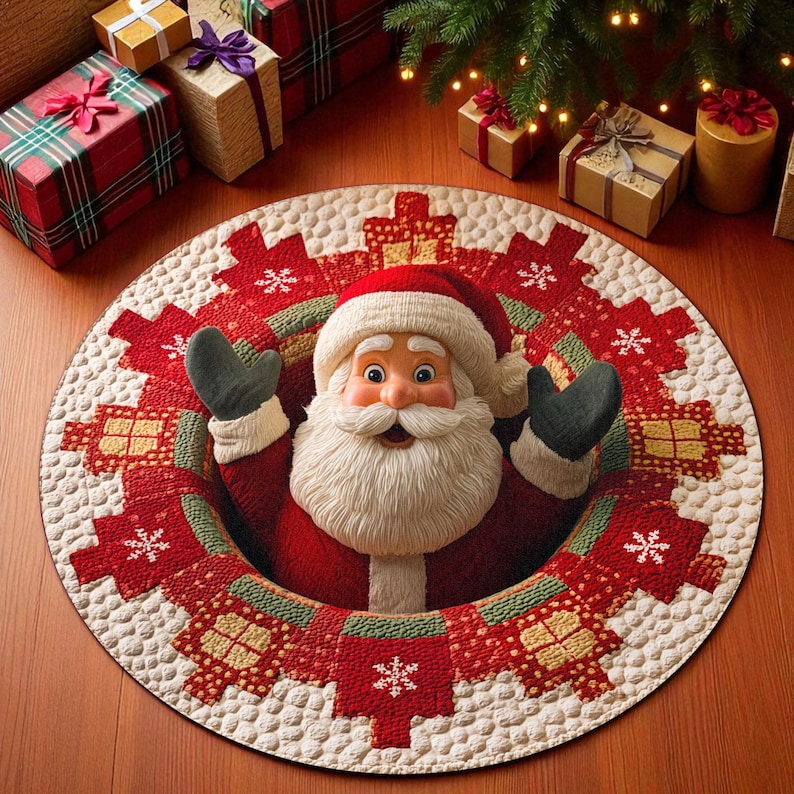 Christmas Santa Claus Round Do - đánh giá và giá Outdoor Camping Decor Ideas