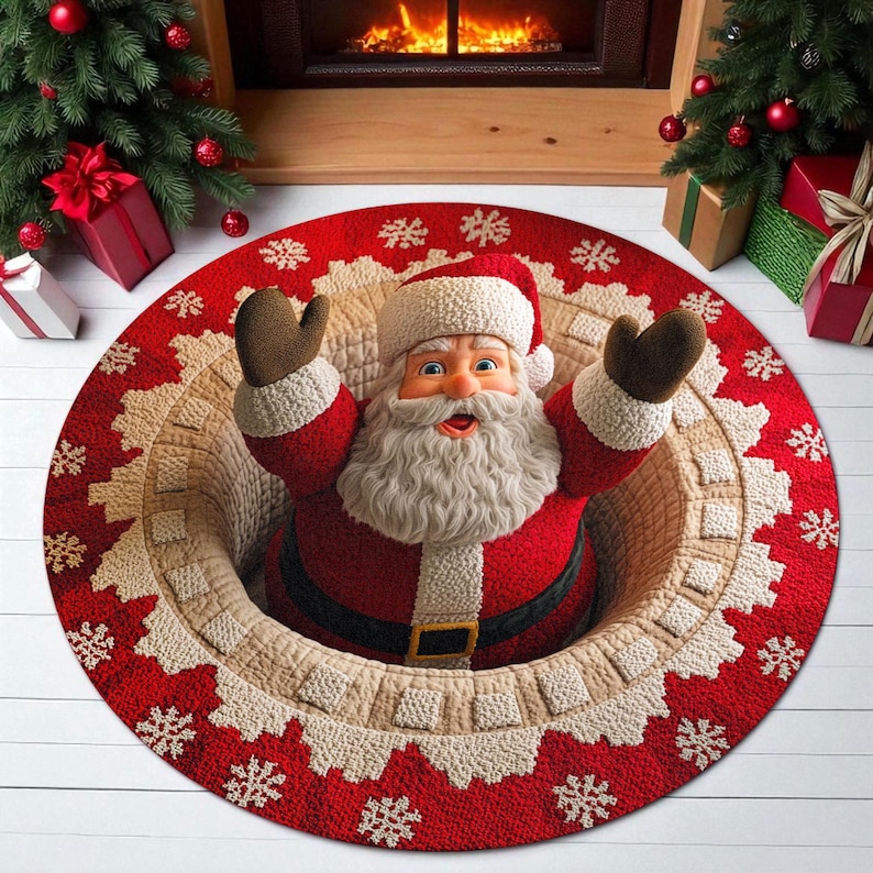 Christmas Santa Claus Round Do - đánh giá và giá Outdoor Camping Decor Ideas