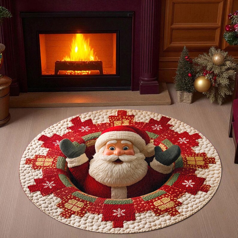 Christmas Santa Claus Round Do - đánh giá và giá Outdoor Camping Decor Ideas