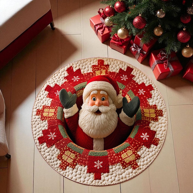 Christmas Santa Claus Round Do - đánh giá và giá Outdoor Camping Decor Ideas
