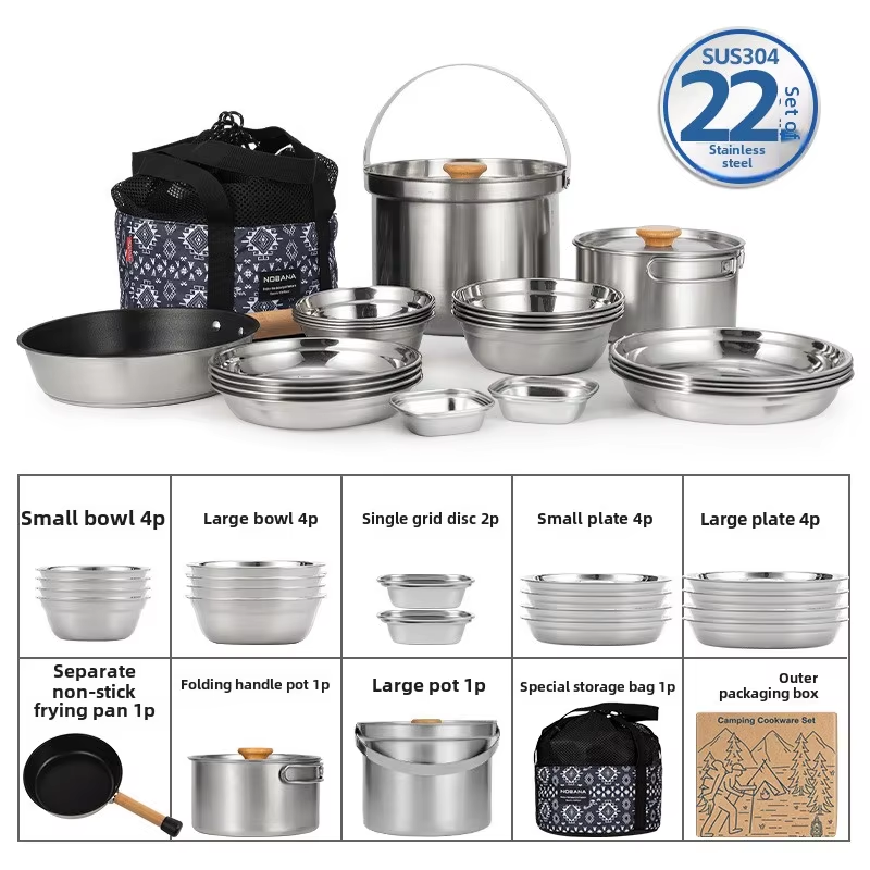 NOBANA Newest Outdoor Stainles - đánh giá và giá Outdoor Camping Kitchen Table