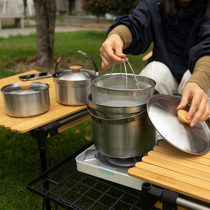 NOBANA Newest Outdoor Stainles - đánh giá và giá Outdoor Camping Kitchen Table