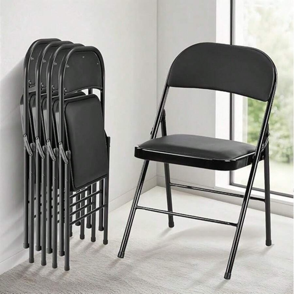 Folding Chair 4 Pack Leather P - đánh giá và giá Outdoor Camping Chairs