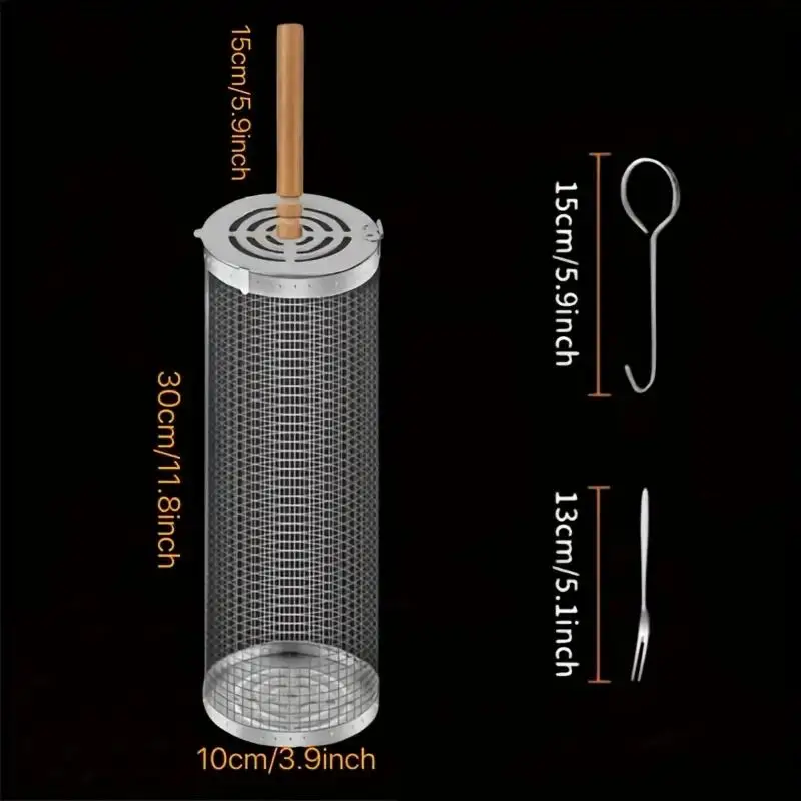 Round Barbecue Grill Basket Se - đánh giá và giá Outdoor Camping Grill