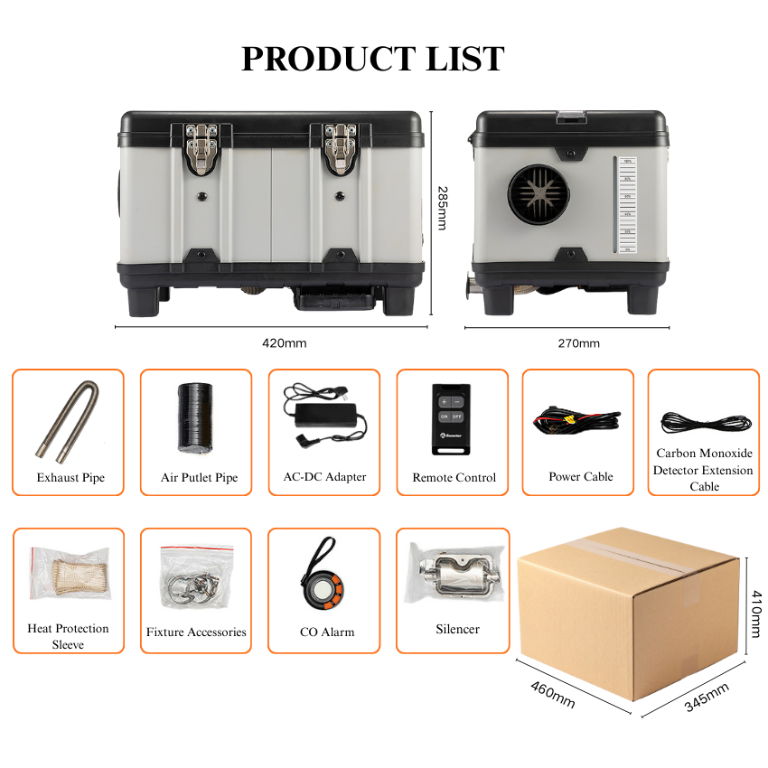 All In One 12V/24V 5KW Outdoor - đánh giá và giá Outdoor Camping Heater