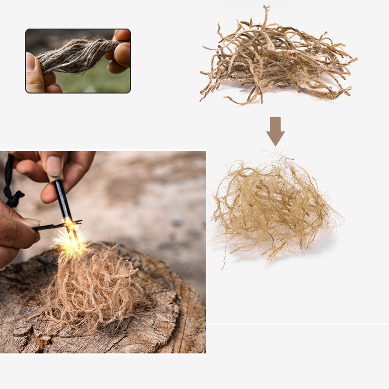 Outdoor Mini Wax Hemp Rope Por - đánh giá và giá Outdoor Camping Fireplace