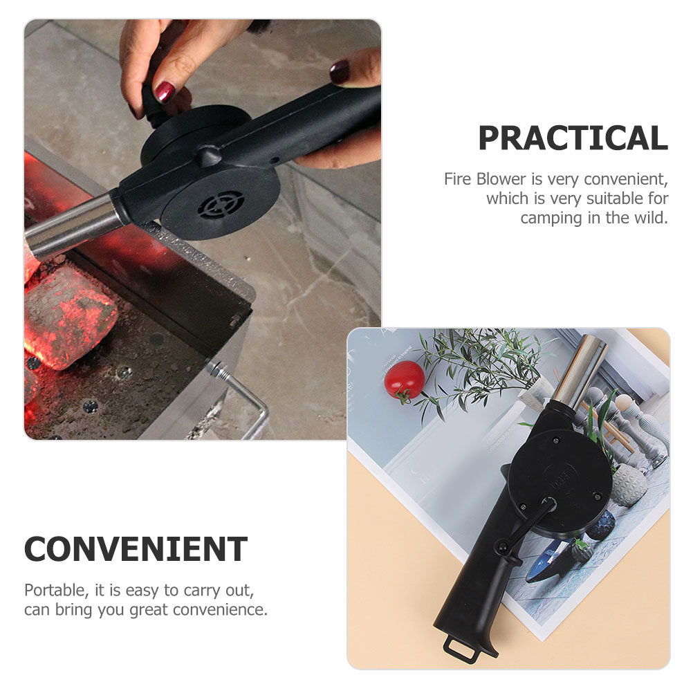 4Pcs Hand Crank Barbecue Fan P - đánh giá và giá Outdoor Camping Fireplace