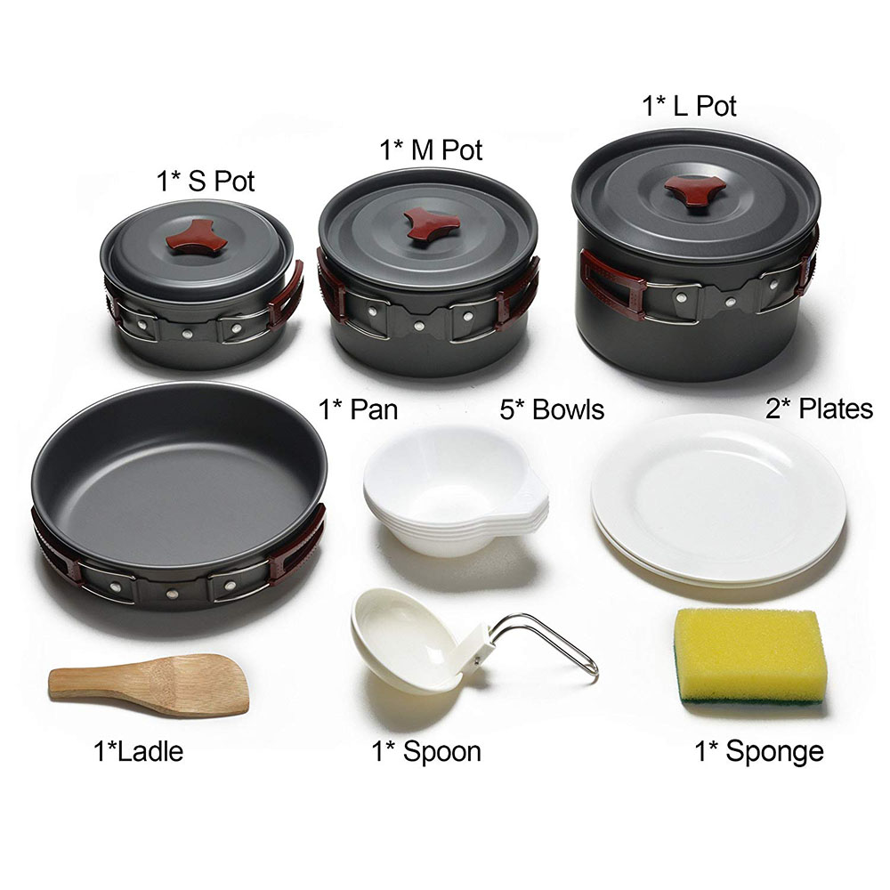 Outdoor Camping Cookware Kit N - đánh giá và giá Outdoor Camping Kitchen Table