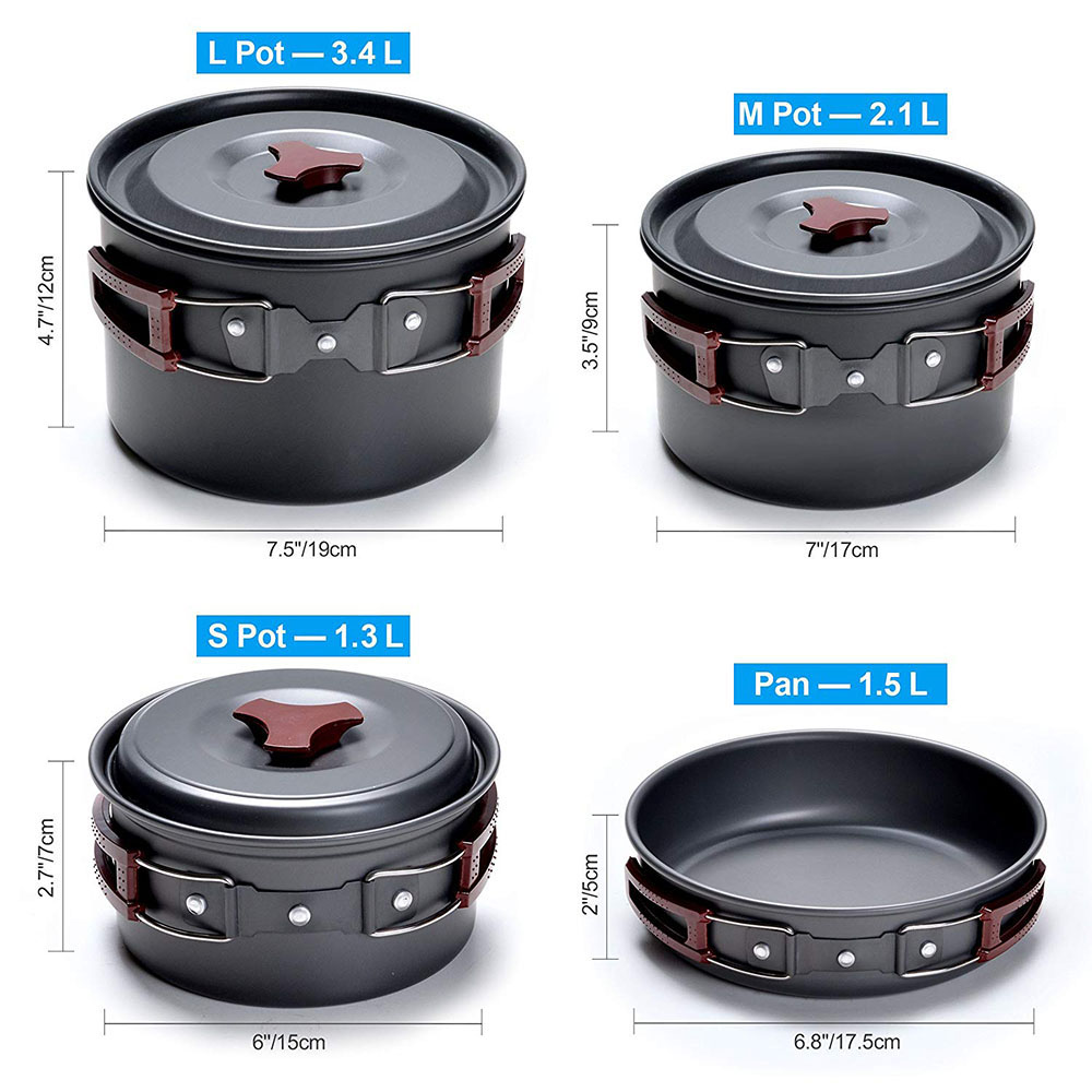 Outdoor Camping Cookware Kit N - đánh giá và giá Outdoor Camping Kitchen Table